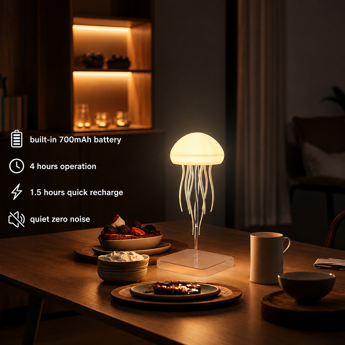 Jellyfish Cartoon LED Night Light